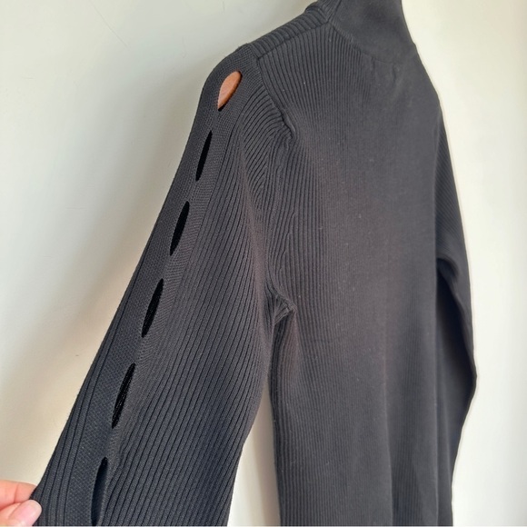 Tahari turtleneck sweater with long sleeves, fine rib, rayon blend - Picture 6 of 11